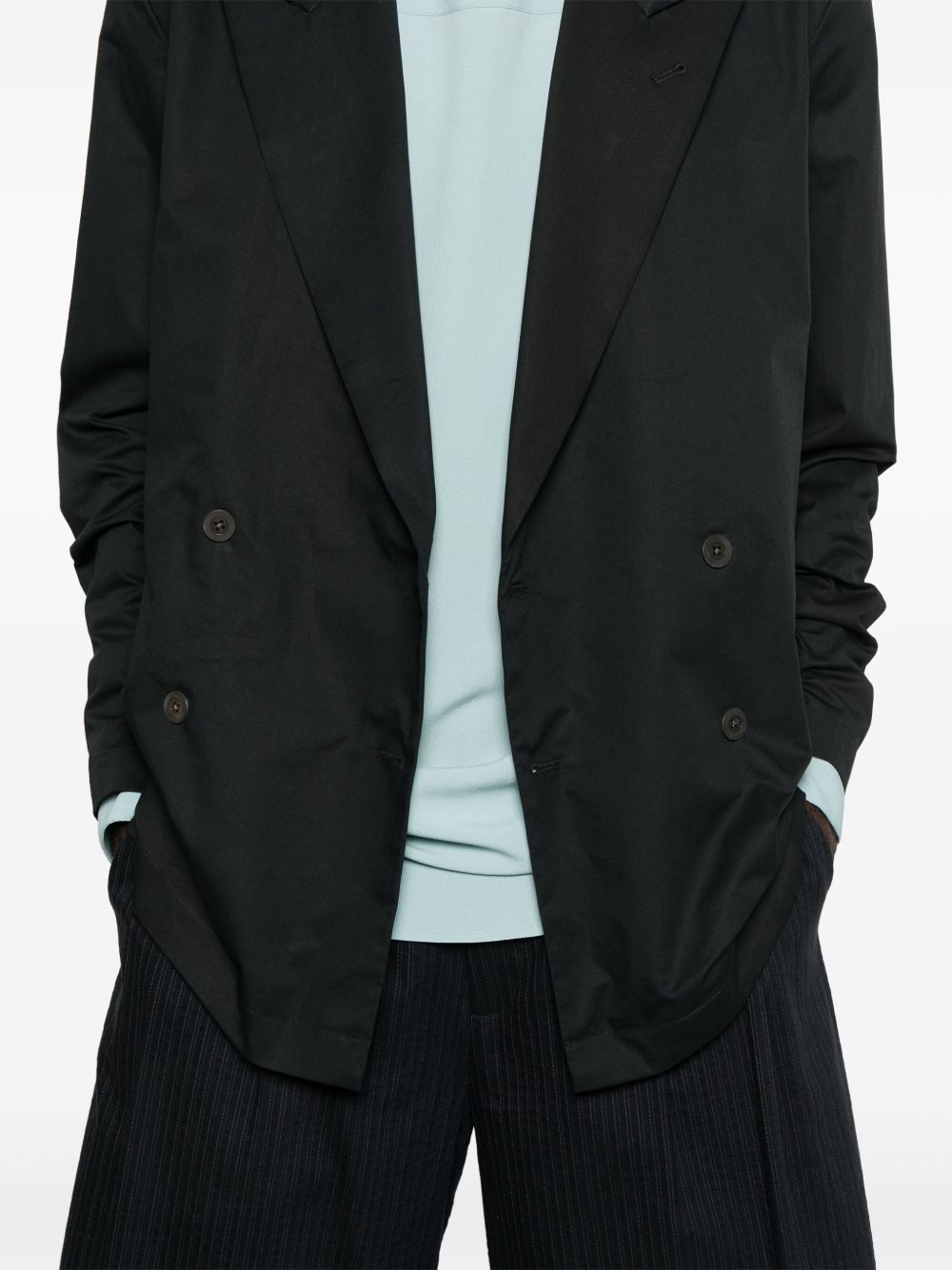 Black caplans double-breasted blazer Dries van noten - men Black caplans double-breasted blazer Dries van noten - men